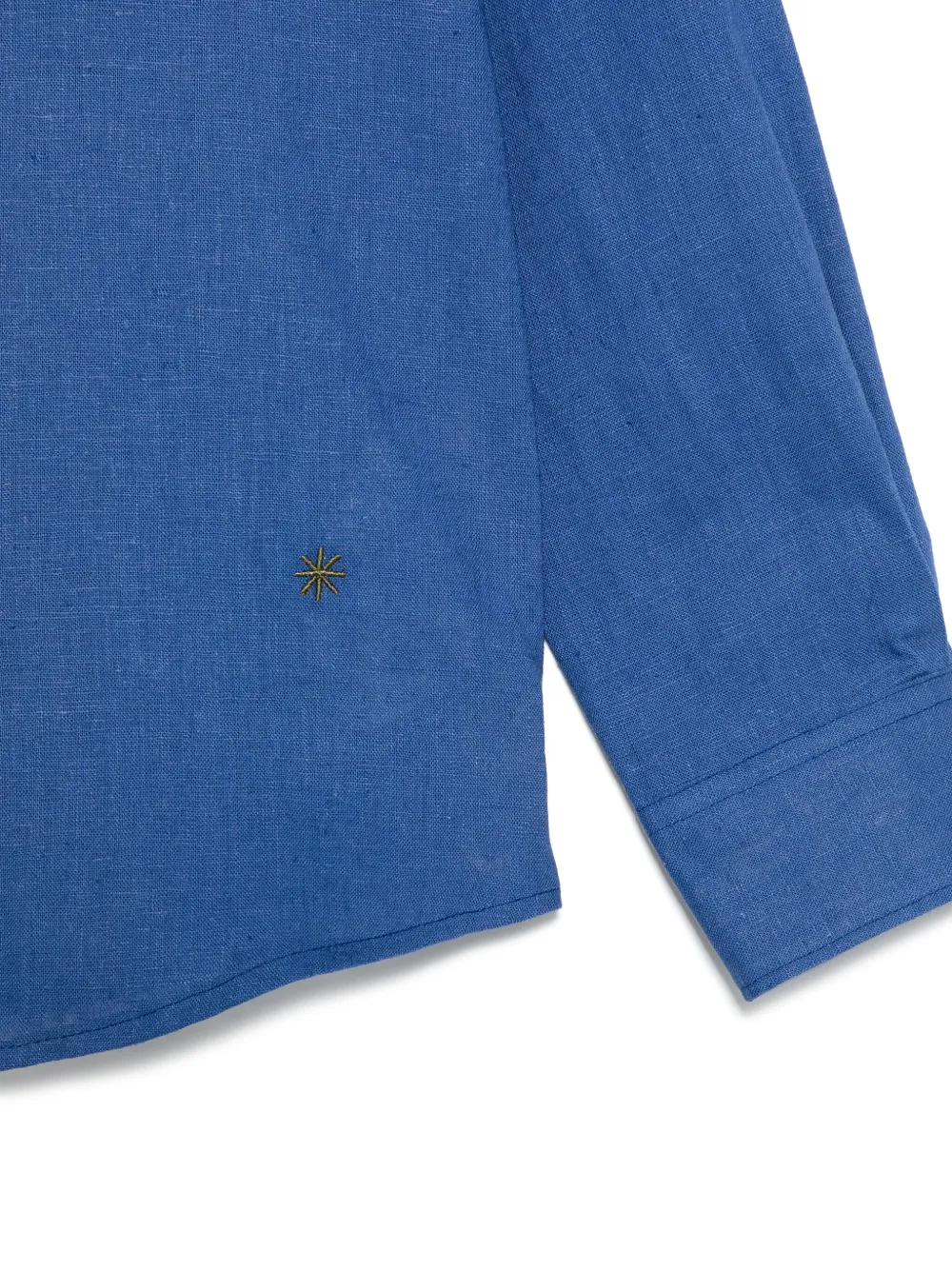 Manuel Ritz Shirt met slub-textuur Blauw
