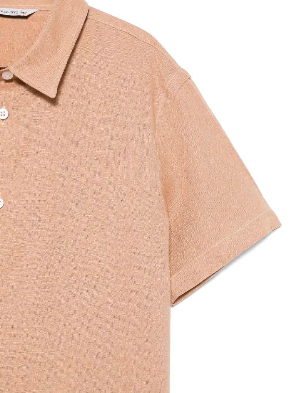 Manuel Ritz Shirt met geborduurd logo Bruin
