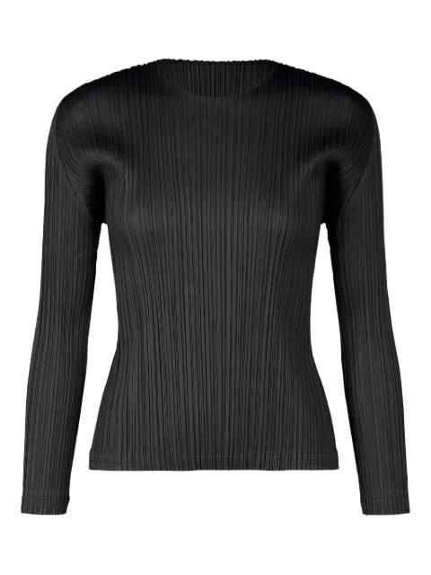 Pleats Please Issey Miyake pleated long-sleeved top