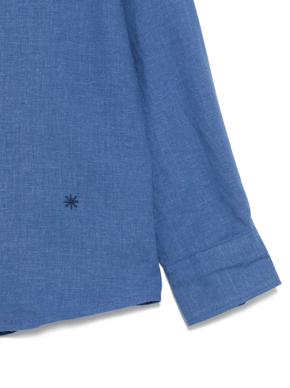 Manuel Ritz Shirt met geborduurd logo Blauw
