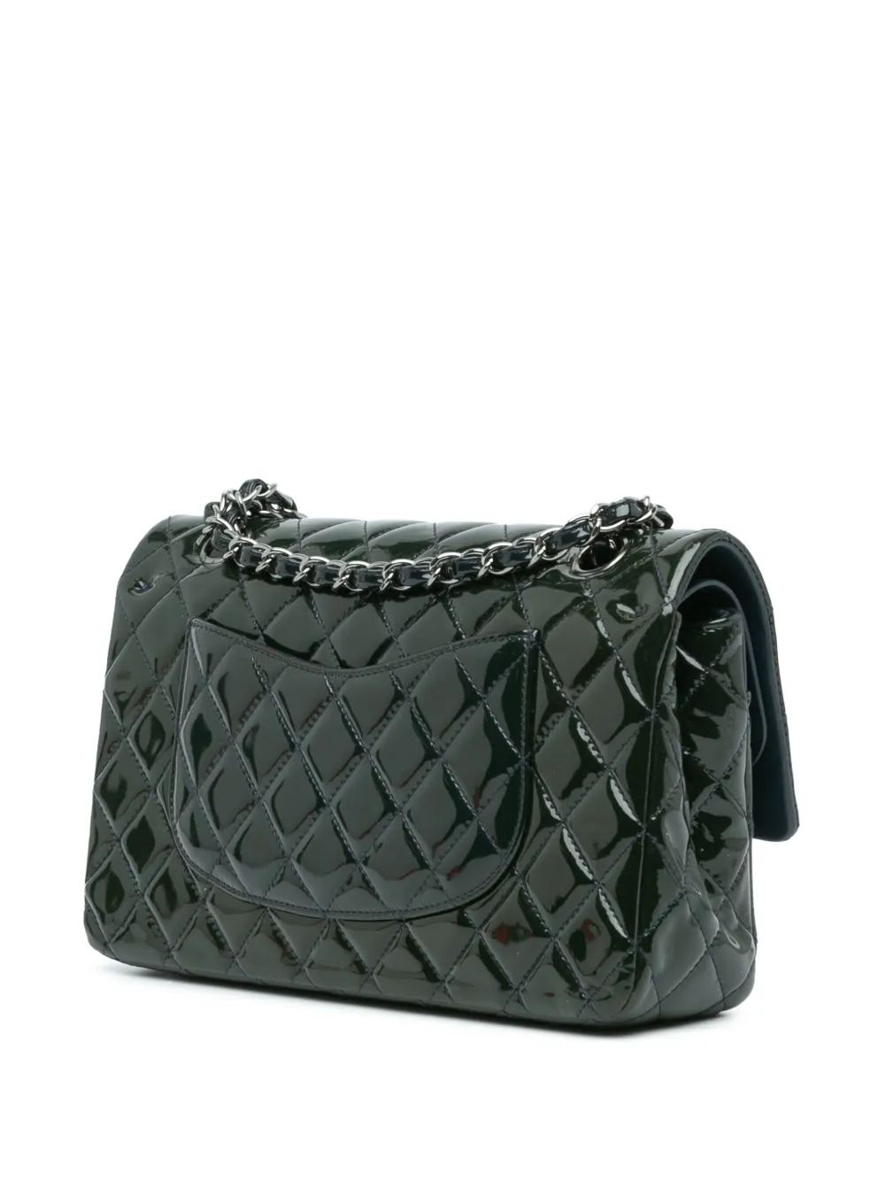 CHANEL Pre-Owned شنطة كتف 'كلاسيك باتينت دابل فلاب' متوسطة 2014 | كلاسيكيات | Image 2
