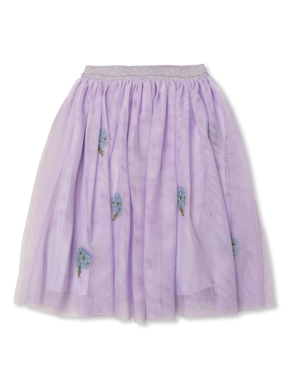 Stella McCartney Kids Mini-rok met geborduurde bloe Paars