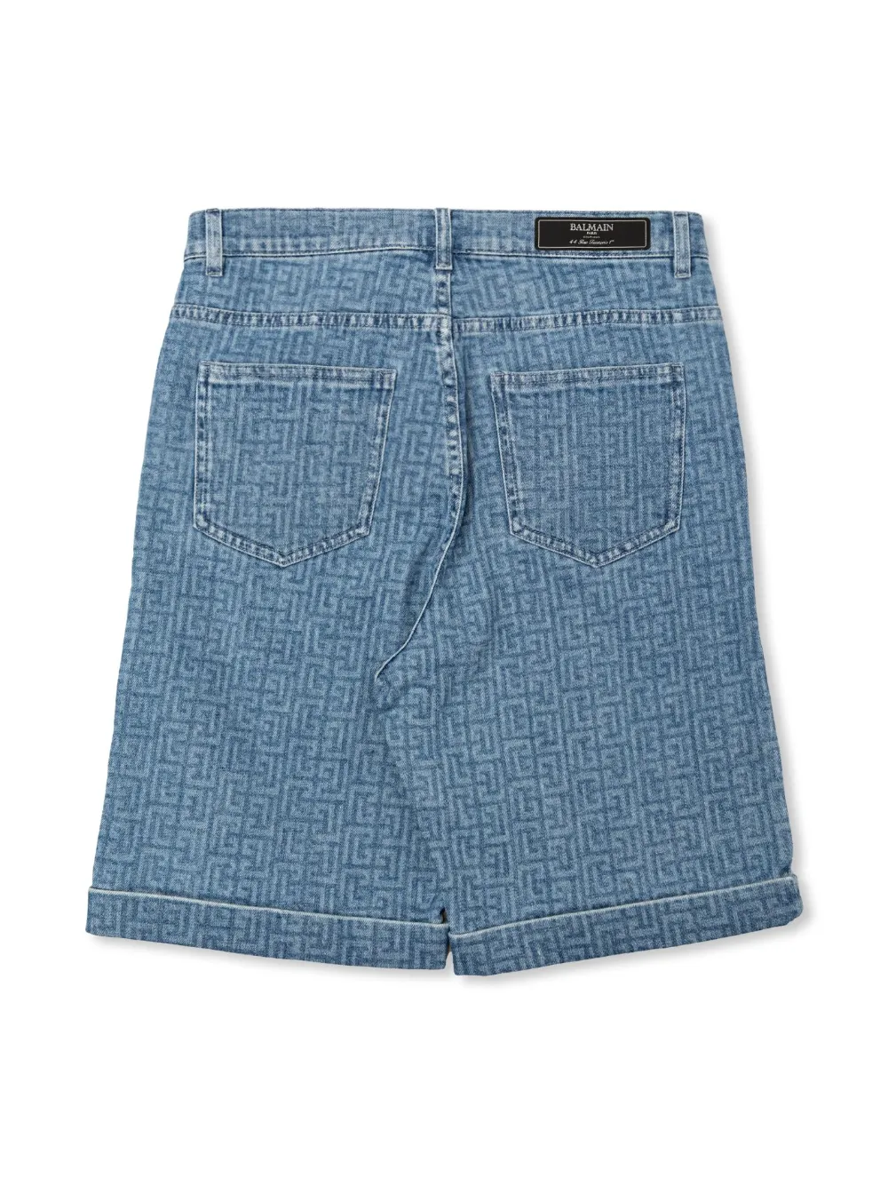 Balmain Kids denim shorts - Blauw