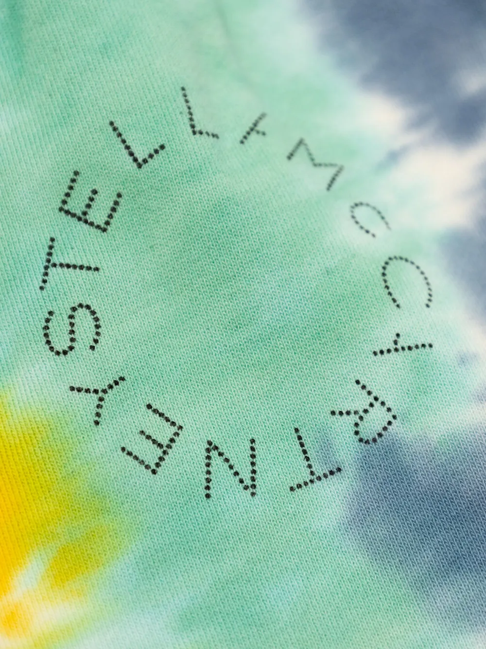 Stella McCartney Kids Broek met tie-dye effect Geel