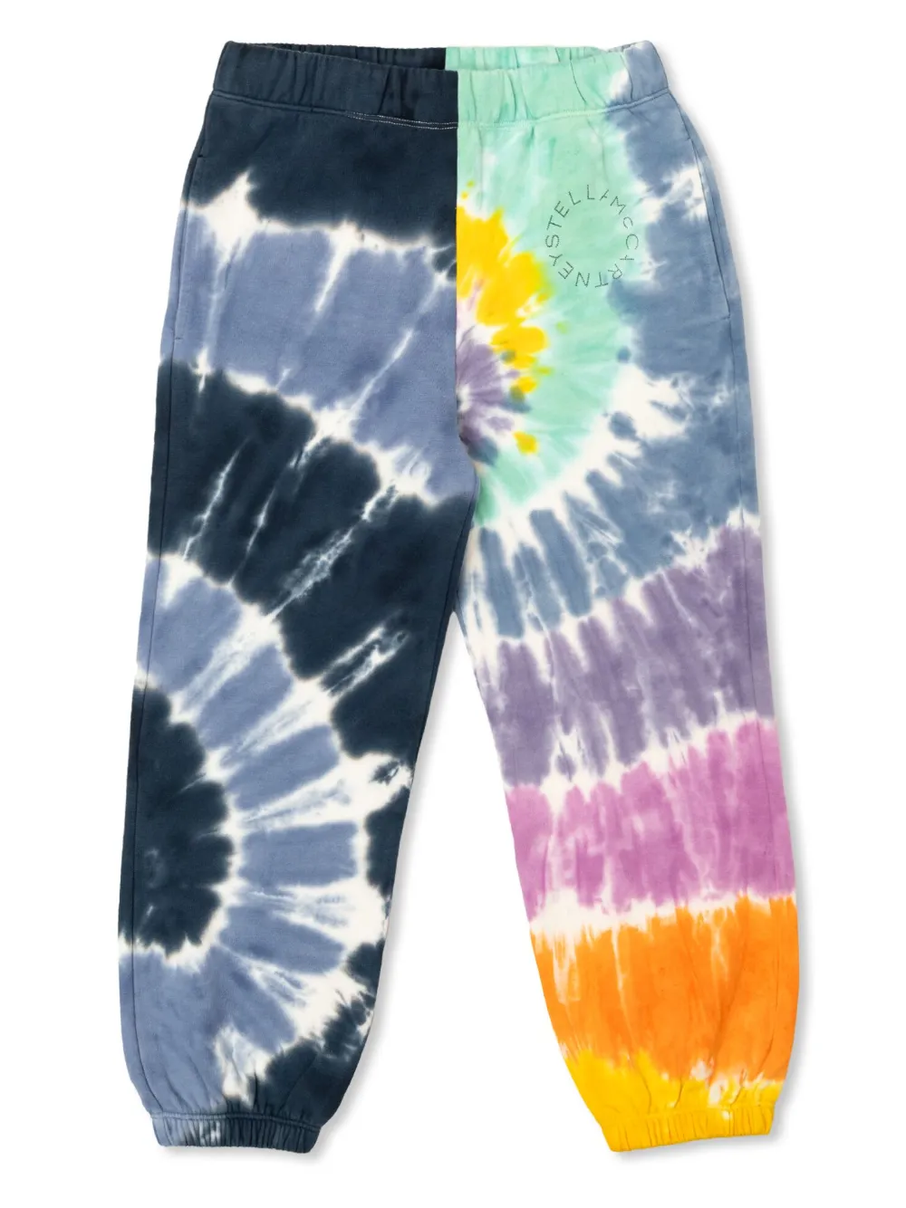 Stella McCartney Kids Broek met tie-dye effect Geel