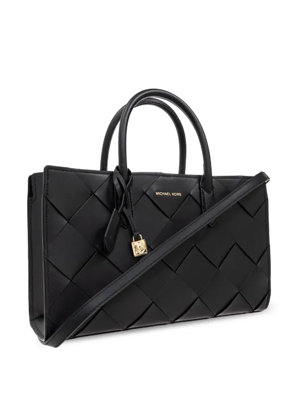 MICHAEL KORS 黒 レザーハンドバッグ MICHAEL KORS ハンドバッグ SCARLETT レザー サッチェル