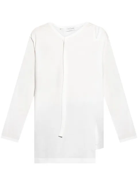 Yohji Yamamoto asymmetric long sleeved T-shirt
