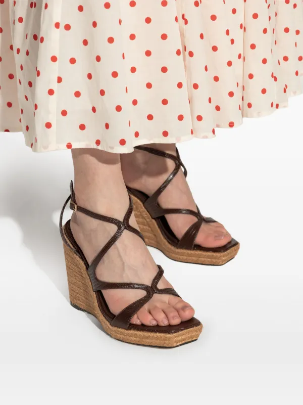 Jimmy Choo Ayla 110mm エスパドリーユ | ブラウン | FARFETCH JP