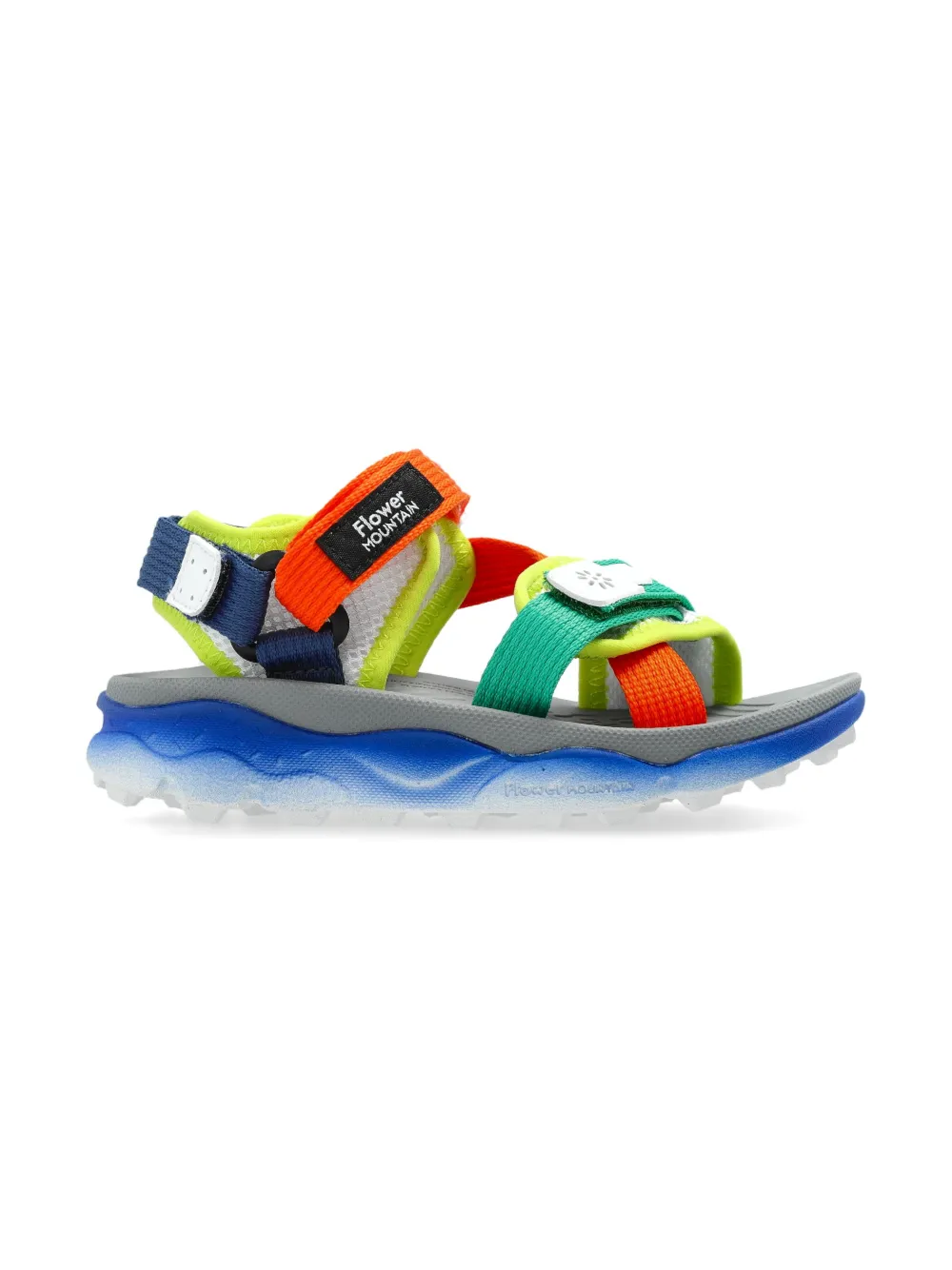 FLOWER MOUNTAIN KIDS colour-block sandals - Groen