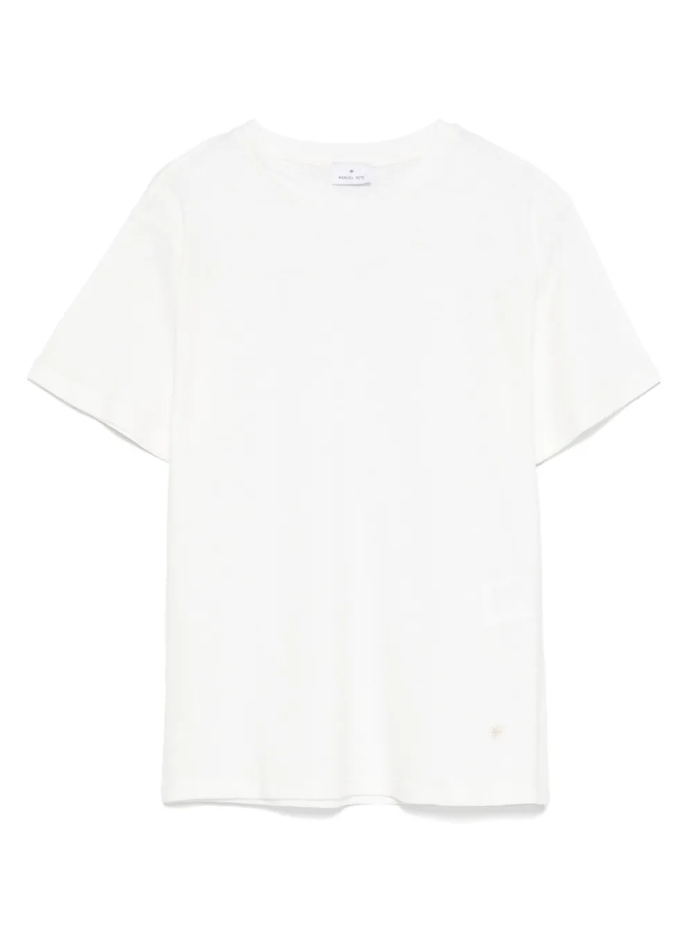 uel Ritz T-shirt met geborduurd logo Wit