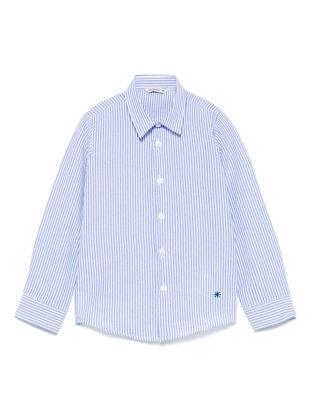 uel Ritz Seersucker shirt Blauw