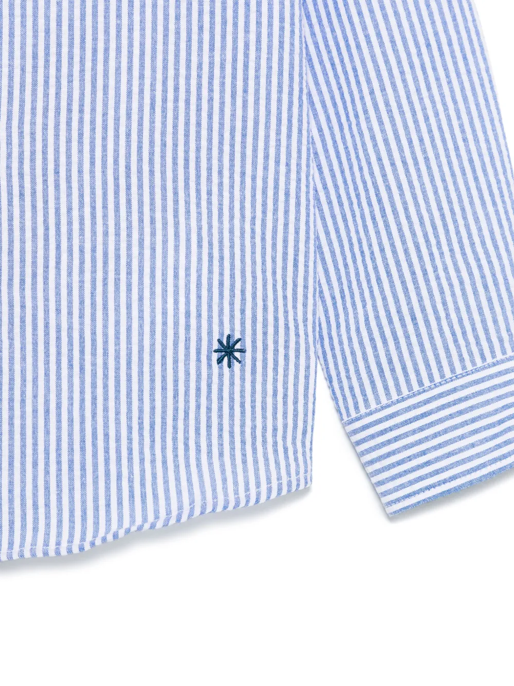 Manuel Ritz Seersucker shirt Blauw