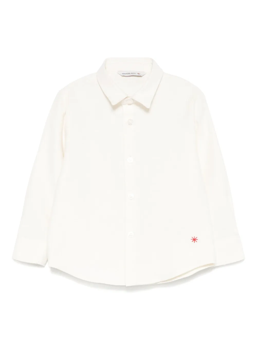 uel Ritz Shirt met geborduurd logo Beige