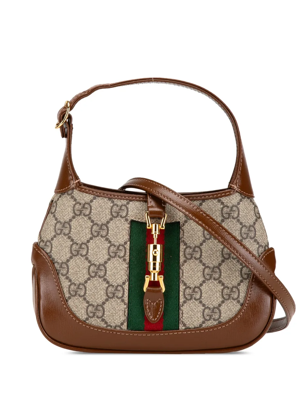 Gucci Pre-Owned 2016-2024 Mini GG Supreme Jackie 1961 crossbody bag | Brown | Image 1