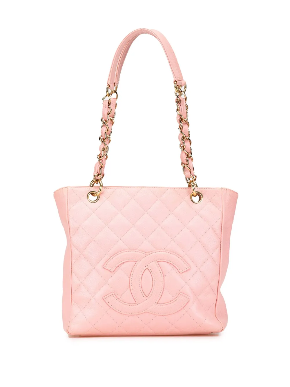 CHANEL Pre-Owned 2004-2005 キャビア プチ ショッピング トートバッグ - ピンク CHANEL Pre-Owned 2004-2005 キャビア プチ ショッピング トートバッグ - ピンク