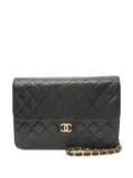 CHANEL Pre-Owned 1991-1994 CC Quilted Lambskin Single Flap crossbody bag - Black