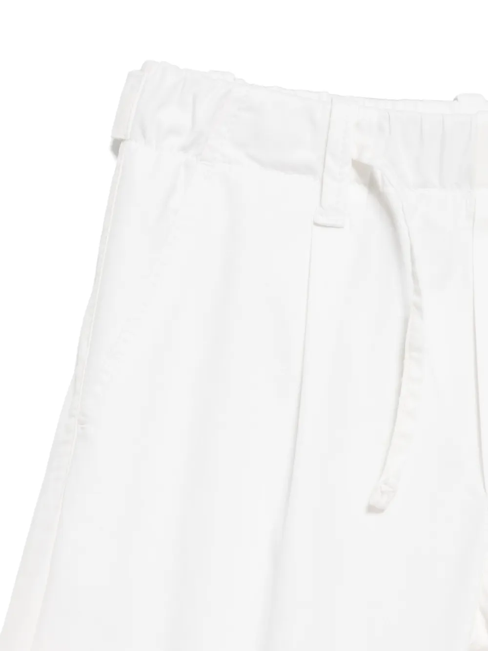 Paolo Pecora Kids Broek met trekkoordtaille Wit