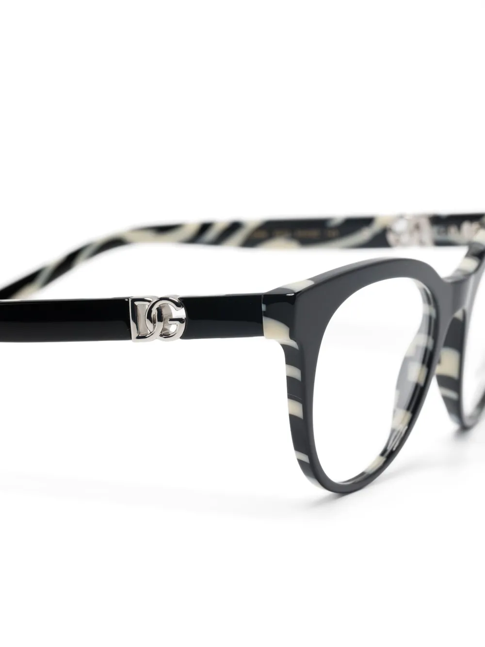 Dolce & Gabbana Eyewear Bril met vlinder montuur Zwart