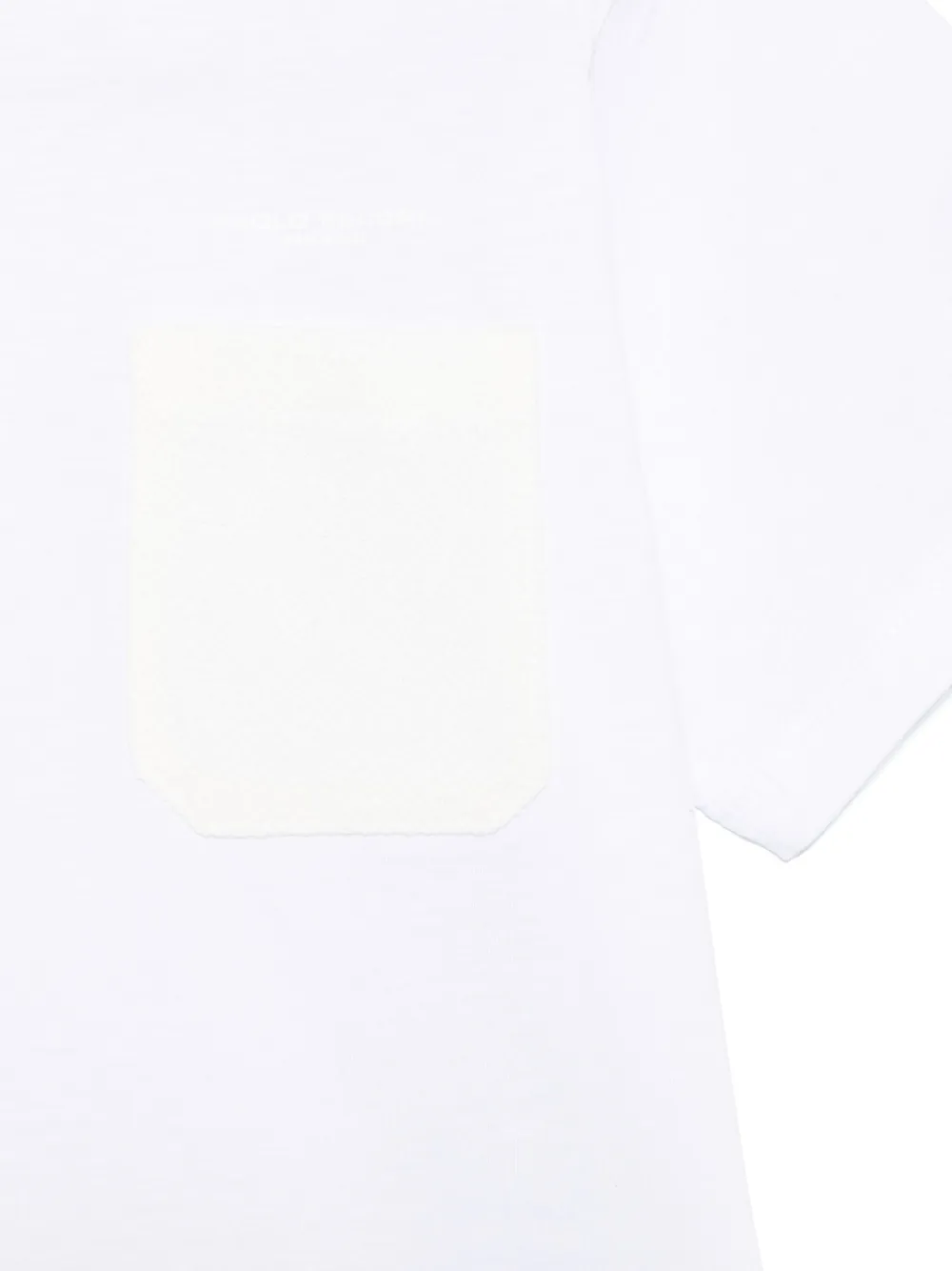 Paolo Pecora Kids T-shirt met opgestikte zak Wit