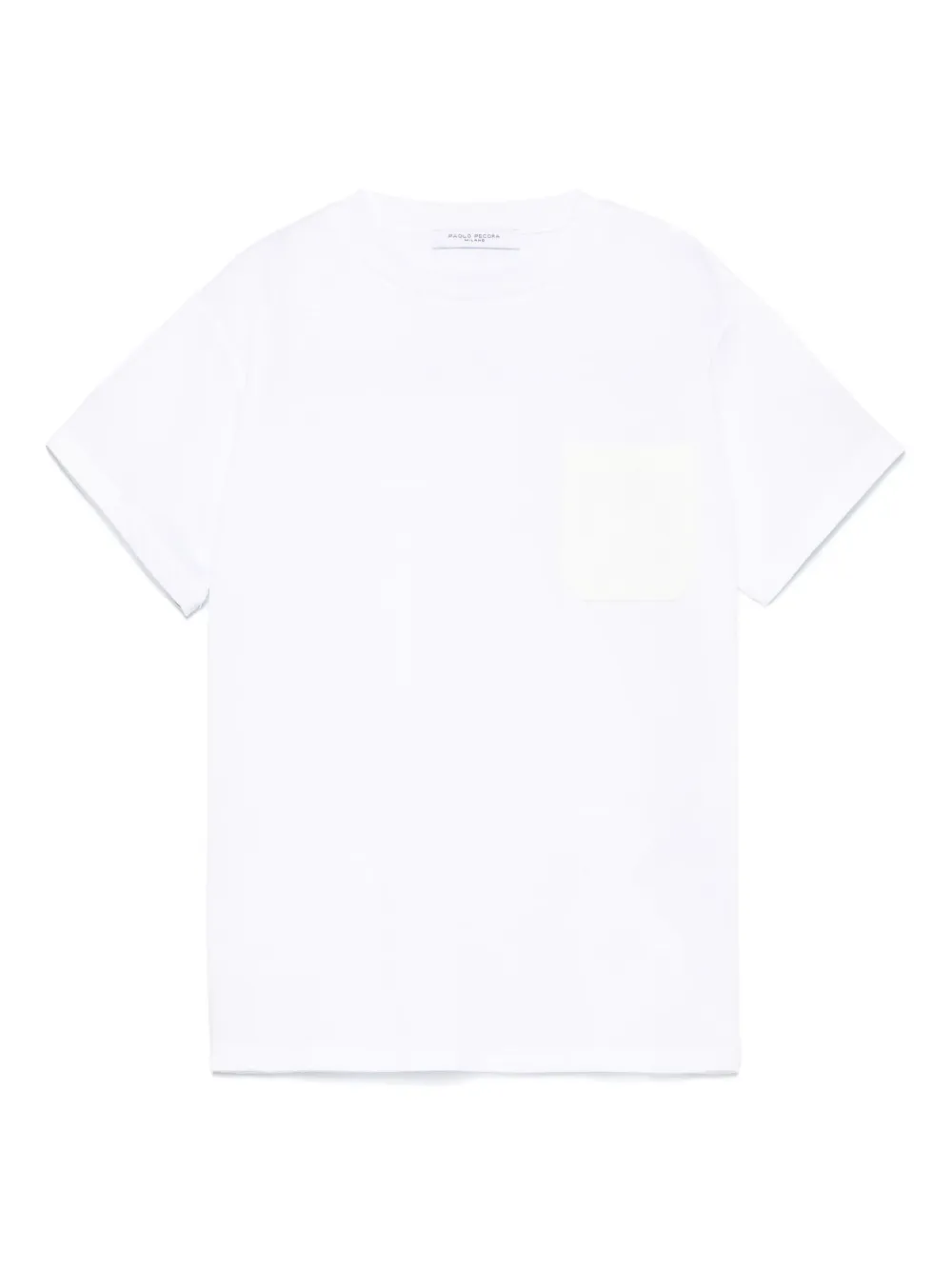 Paolo Pecora Kids T-shirt met opgestikte zak Wit