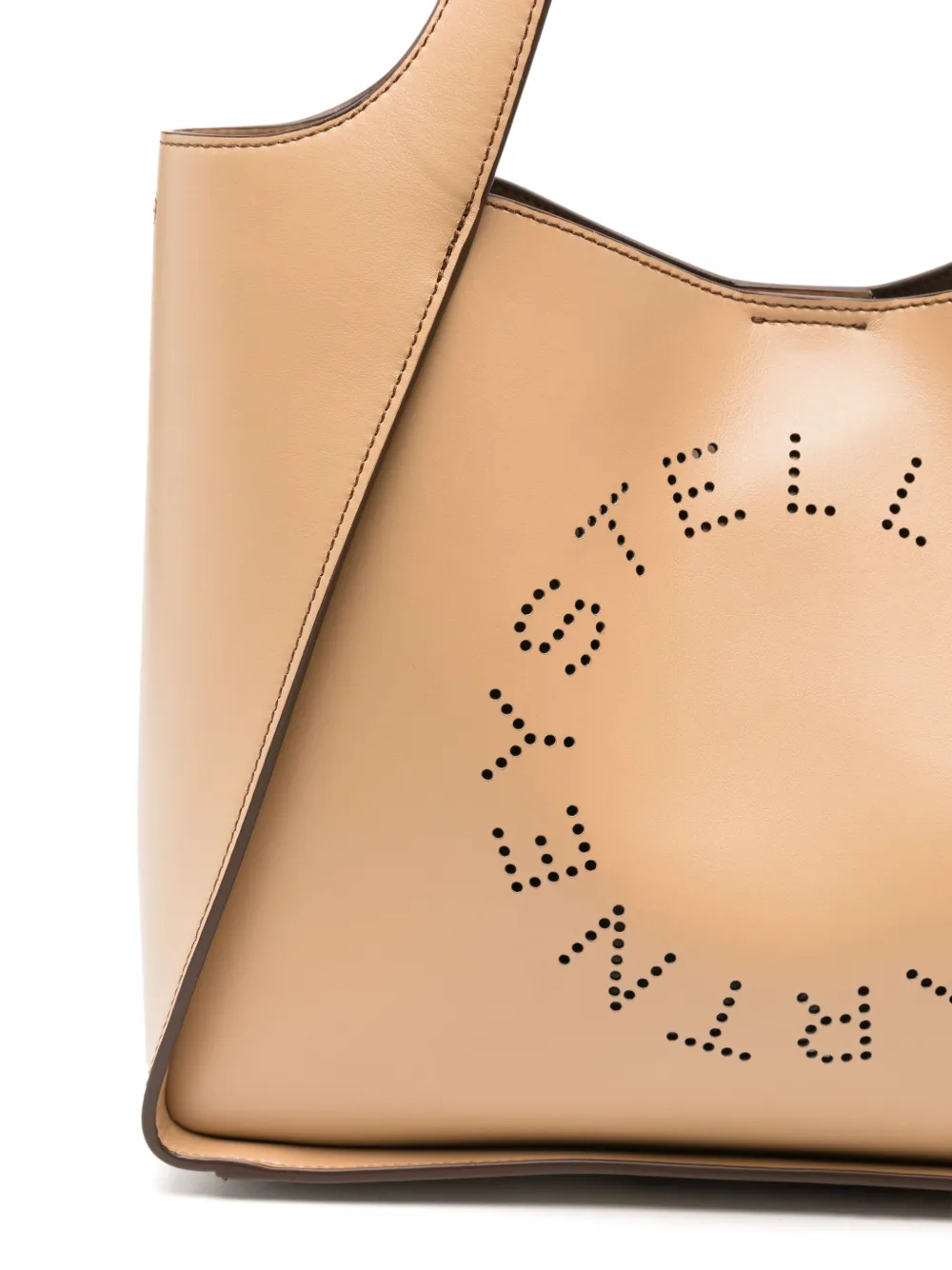 Stella McCartney Shopper met logo Beige
