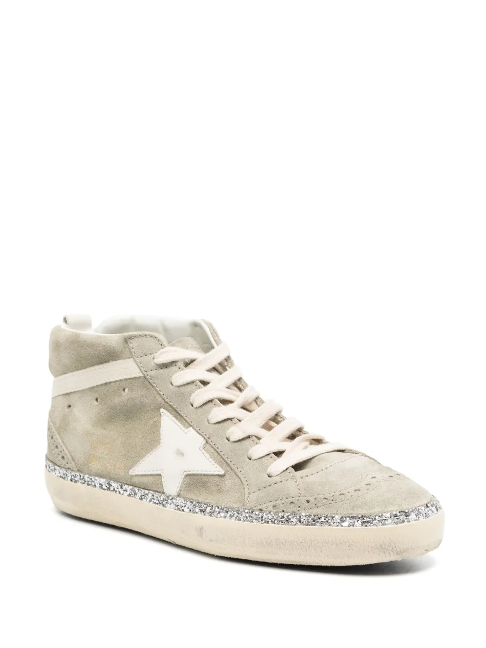 Golden Goose mid baskets star sneakers Grey