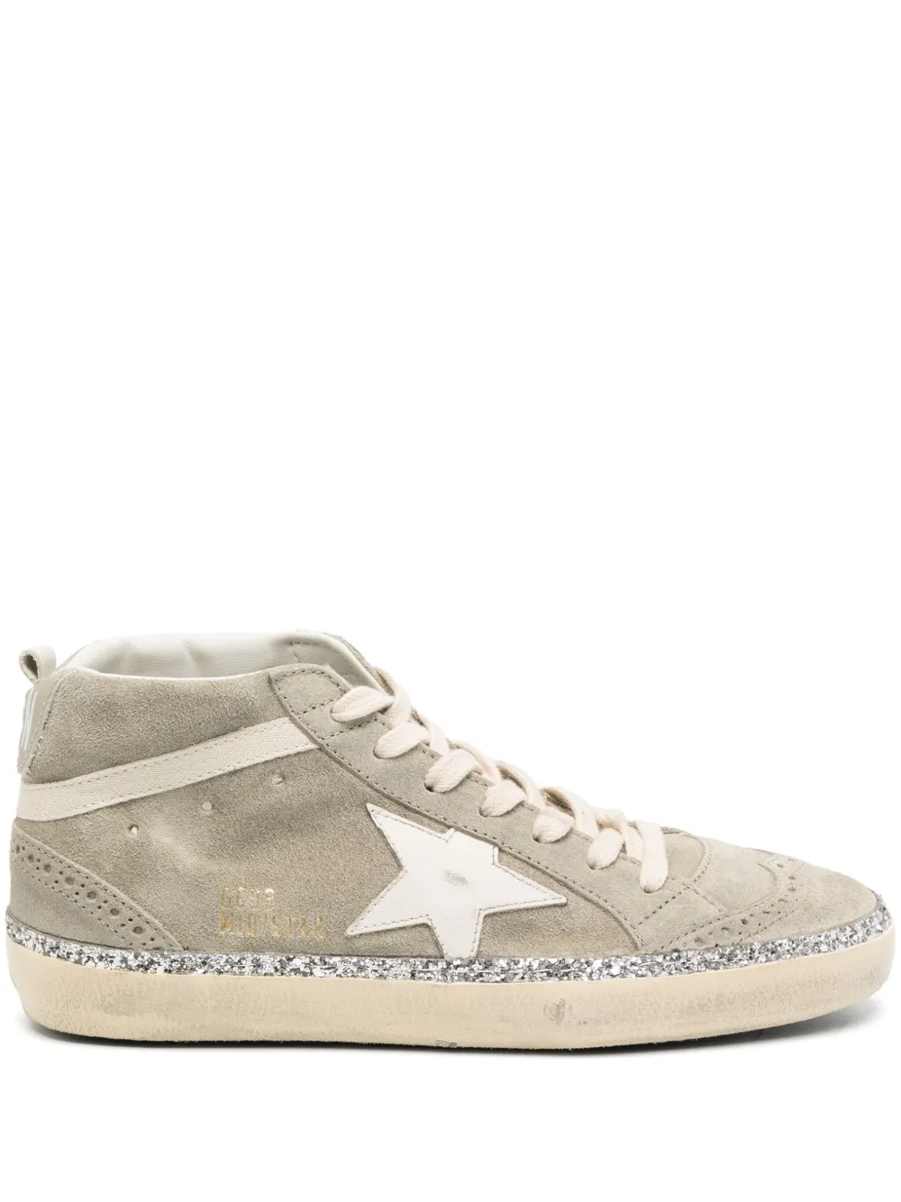 Golden Goose mid baskets star sneakers Grey