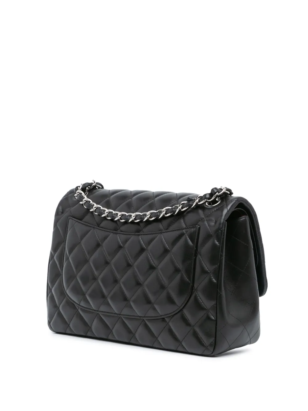 CHANEL Pre-Owned 2012 Jumbo Classic Lambskin Double Flap shoulder bag - Zwart