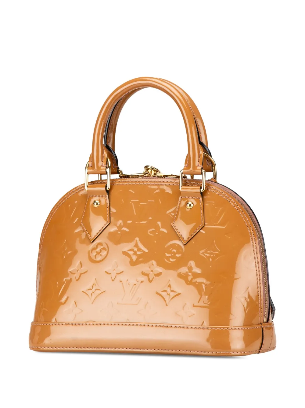 Louis Vuitton Pre-Owned 2013 Monogram Alma BB lakleren satchel - Bruin