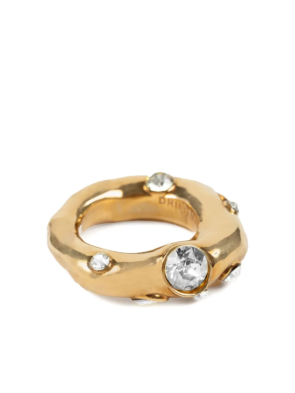 DRIES VAN NOTEN Anello con strass | oro | Image 1