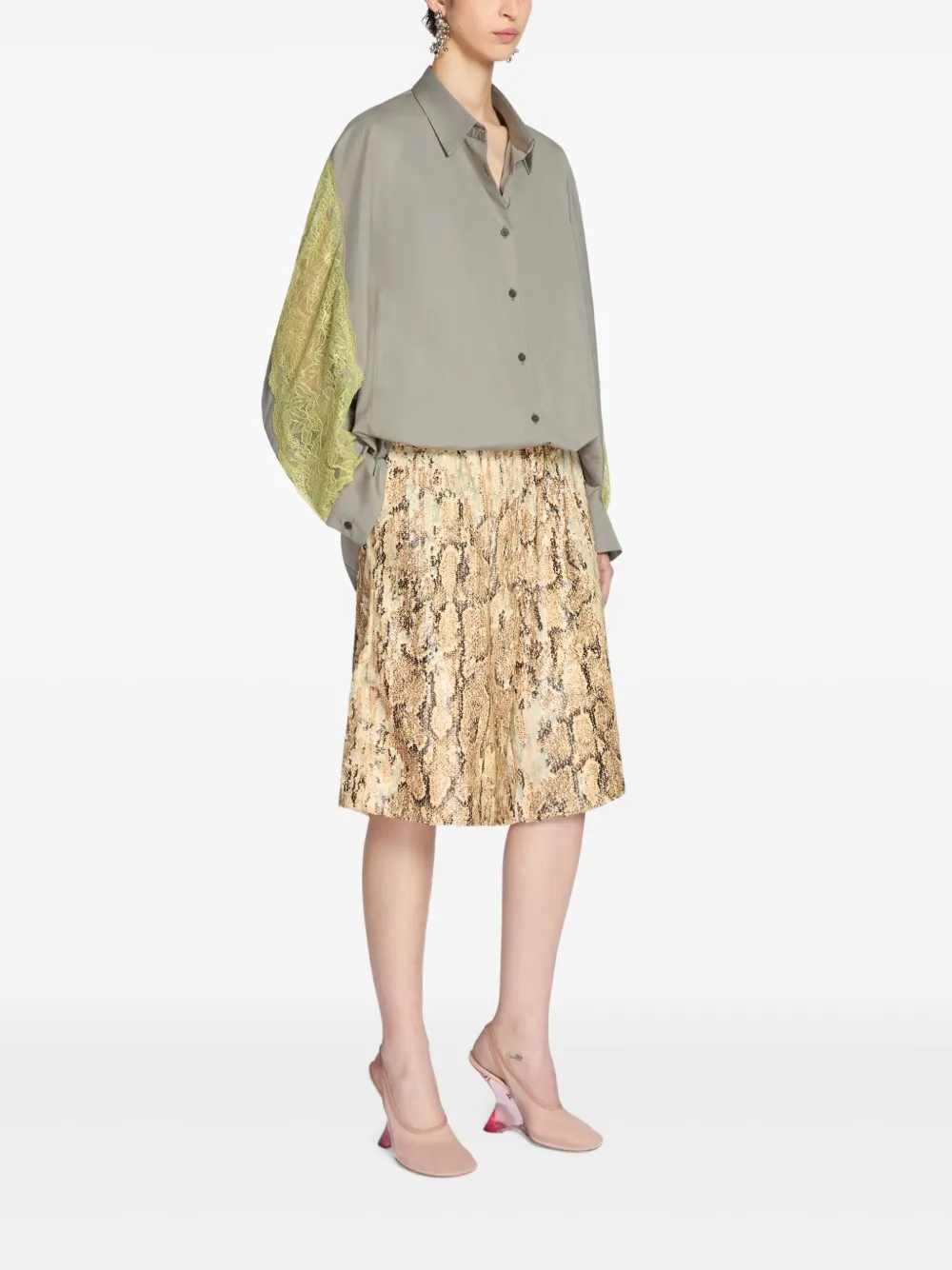 DRIES VAN NOTEN Katoenen blouse Grijs