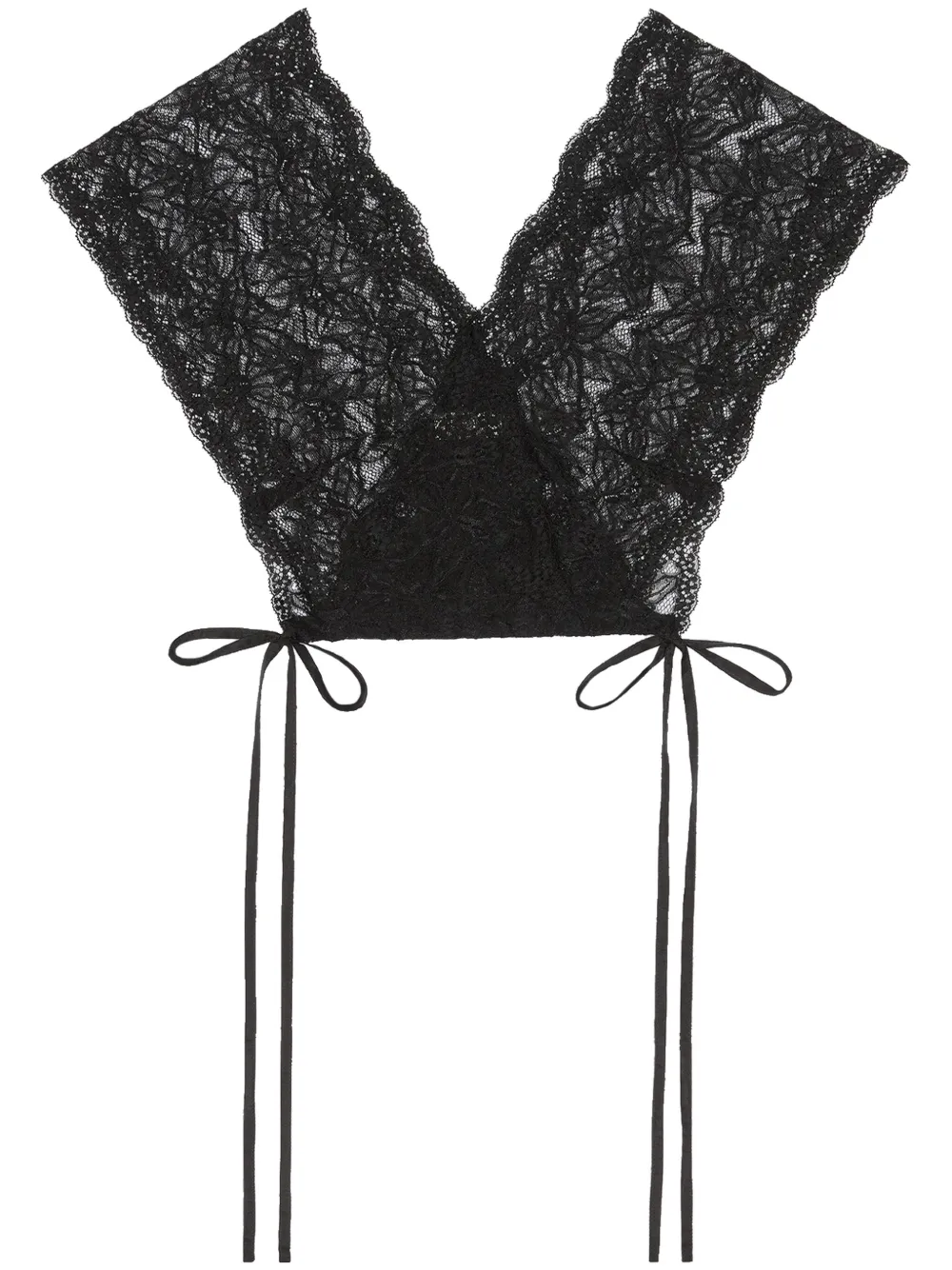 DRIES VAN NOTEN top corto con encaje | negro | Image 1