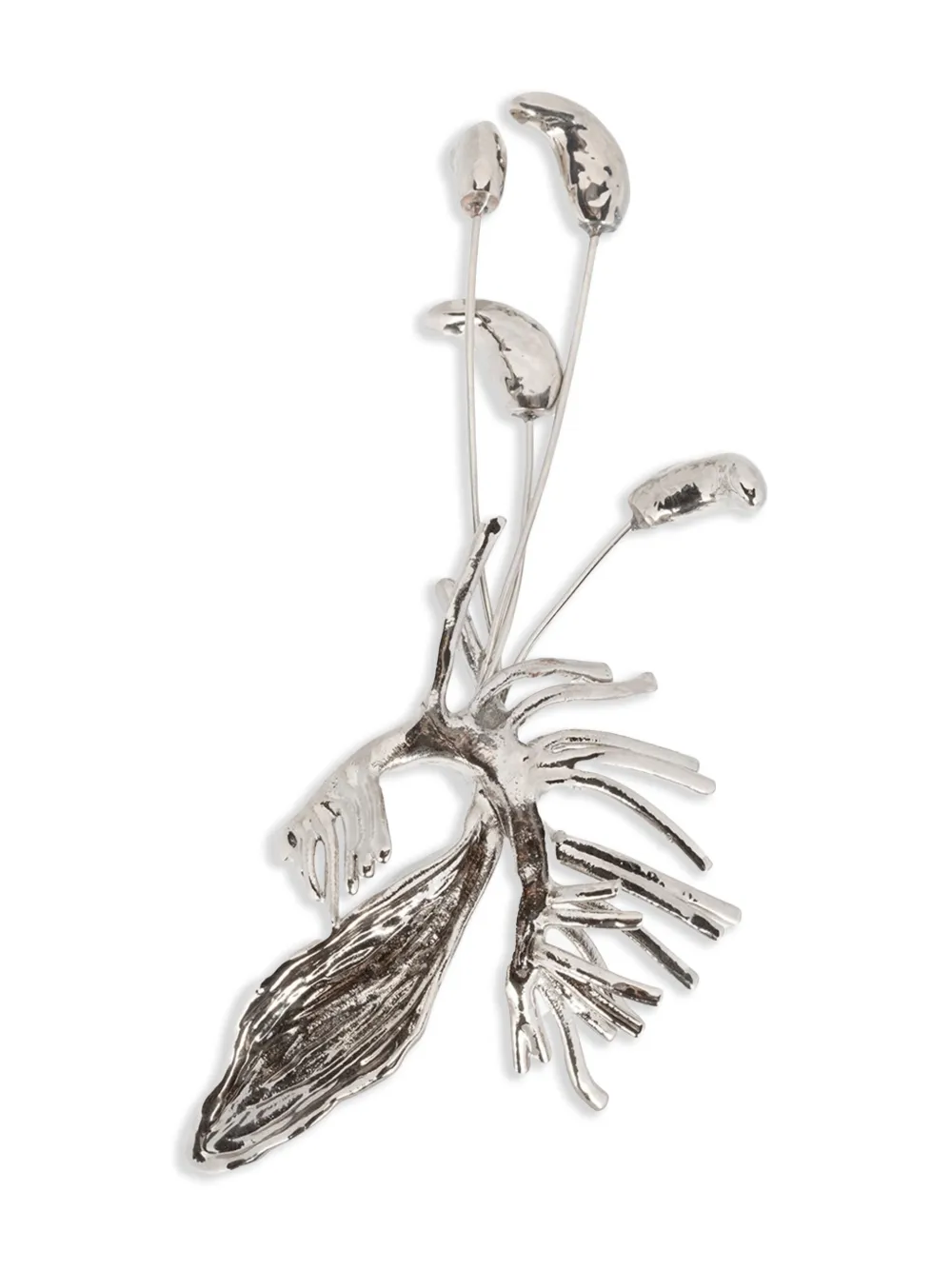 DRIES VAN NOTEN floral-motif brooch | Silver | Image 1