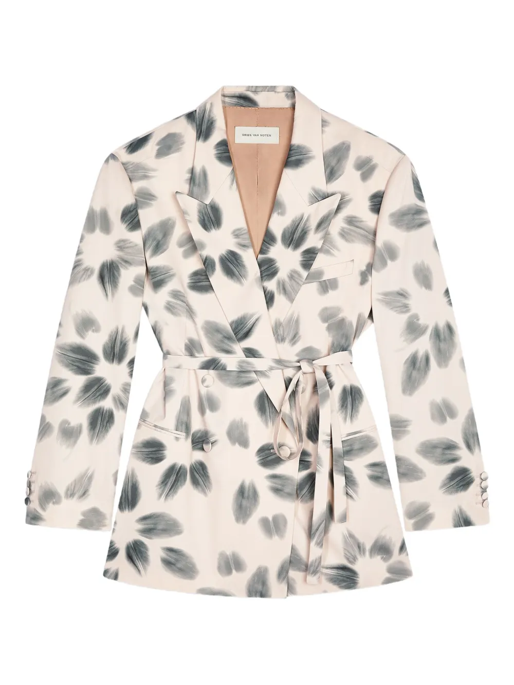 DRIES VAN NOTEN leaf-print blazer | Neutrals | Image 1