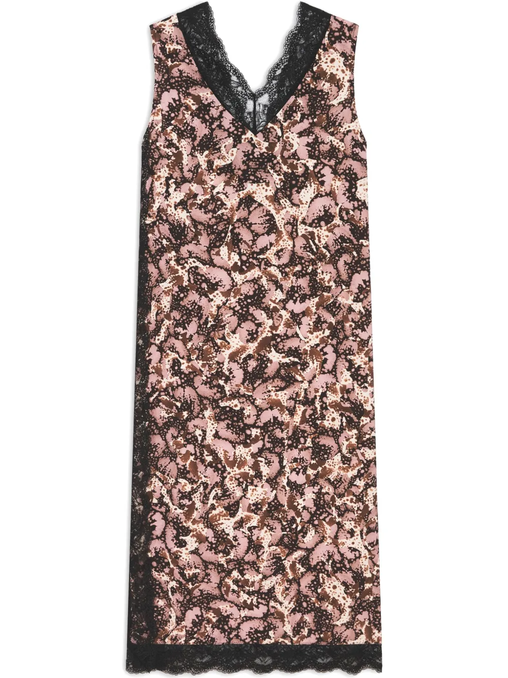 DRIES VAN NOTEN Jurk met print Bruin