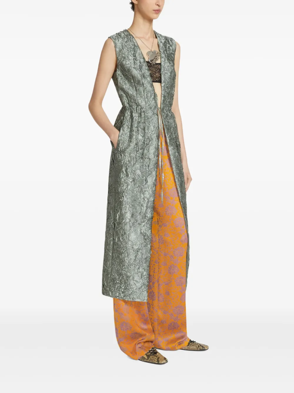 DRIES VAN NOTEN Mouwloze jas Grijs