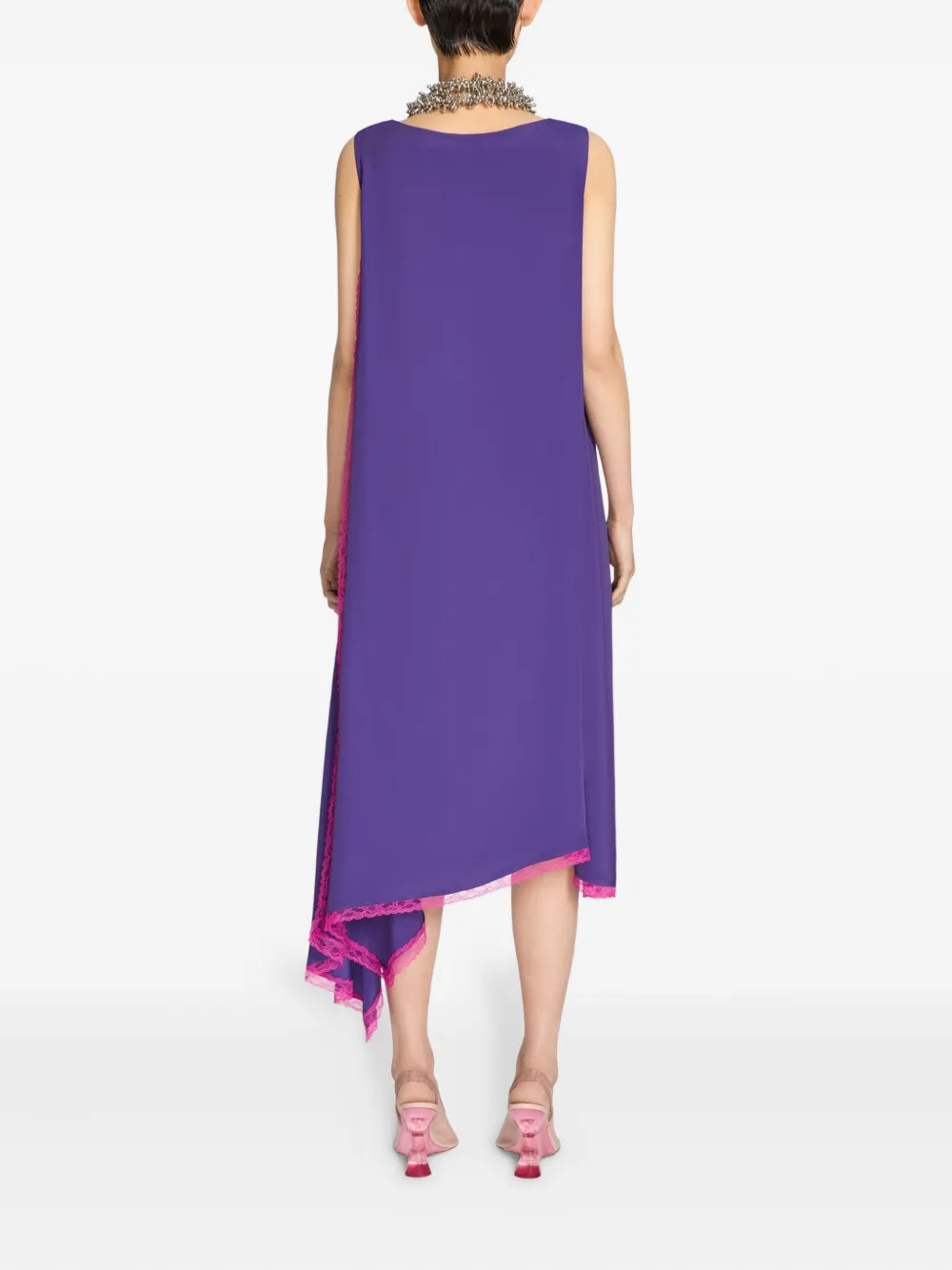 DRIES VAN NOTEN Asymmetrische jurk Paars