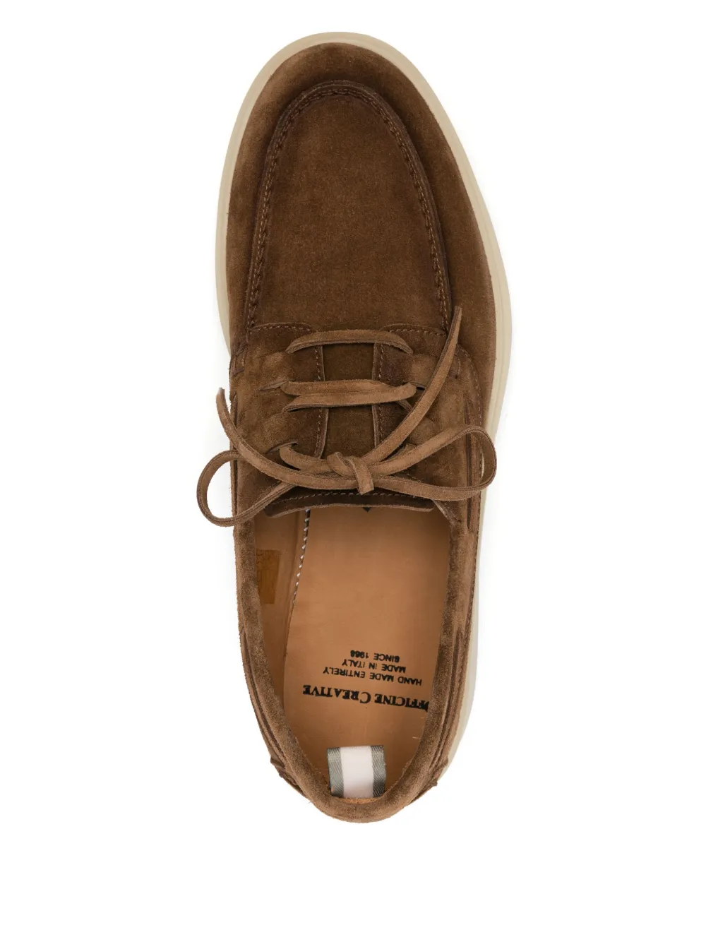 Officine Creative suede boat shoes Brown