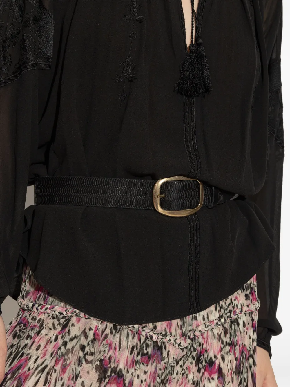 ISABEL MARANT Leren riem Zwart