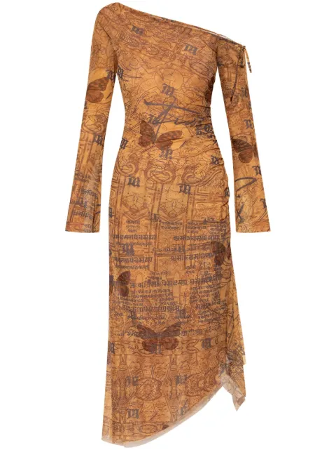 MISBHV vestido midi con estampado abstracto