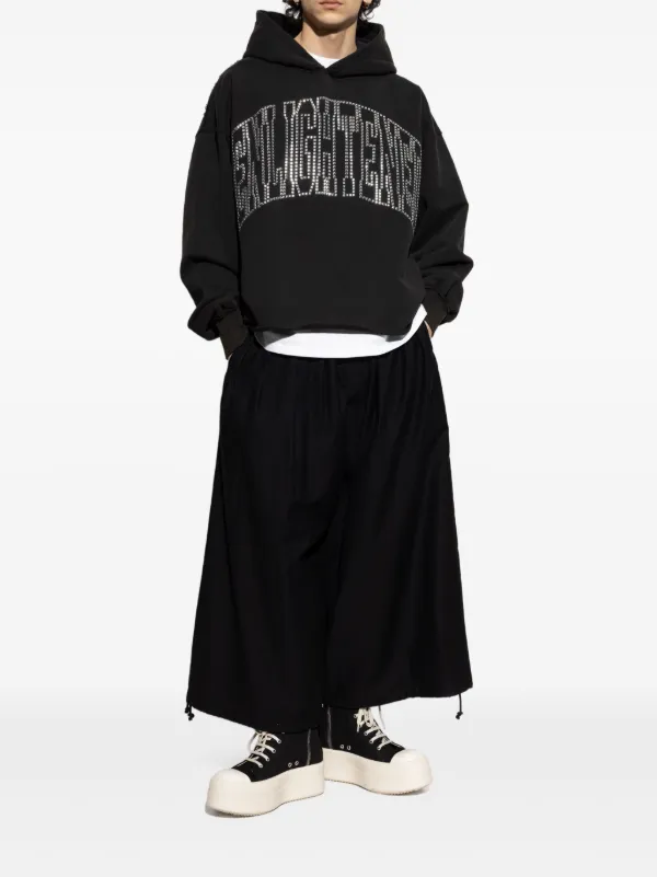 【関税込み】MISBHV ブラック 'Enlighted' クロップド フーディ MISBHV Enlighted クロップド パーカー | ブラック | FARFETCH JP