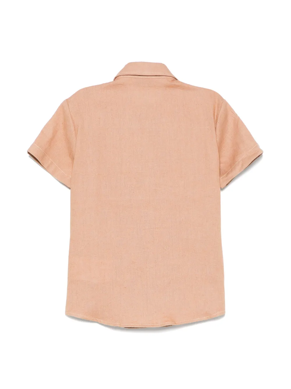 Manuel Ritz Shirt met geborduurd logo Bruin