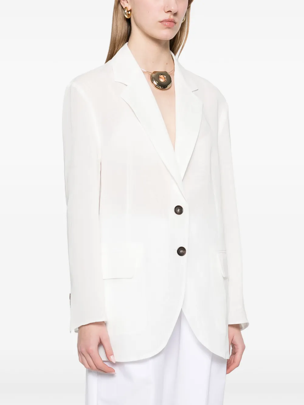 Brunello Cucinelli Katoenen blazer Wit