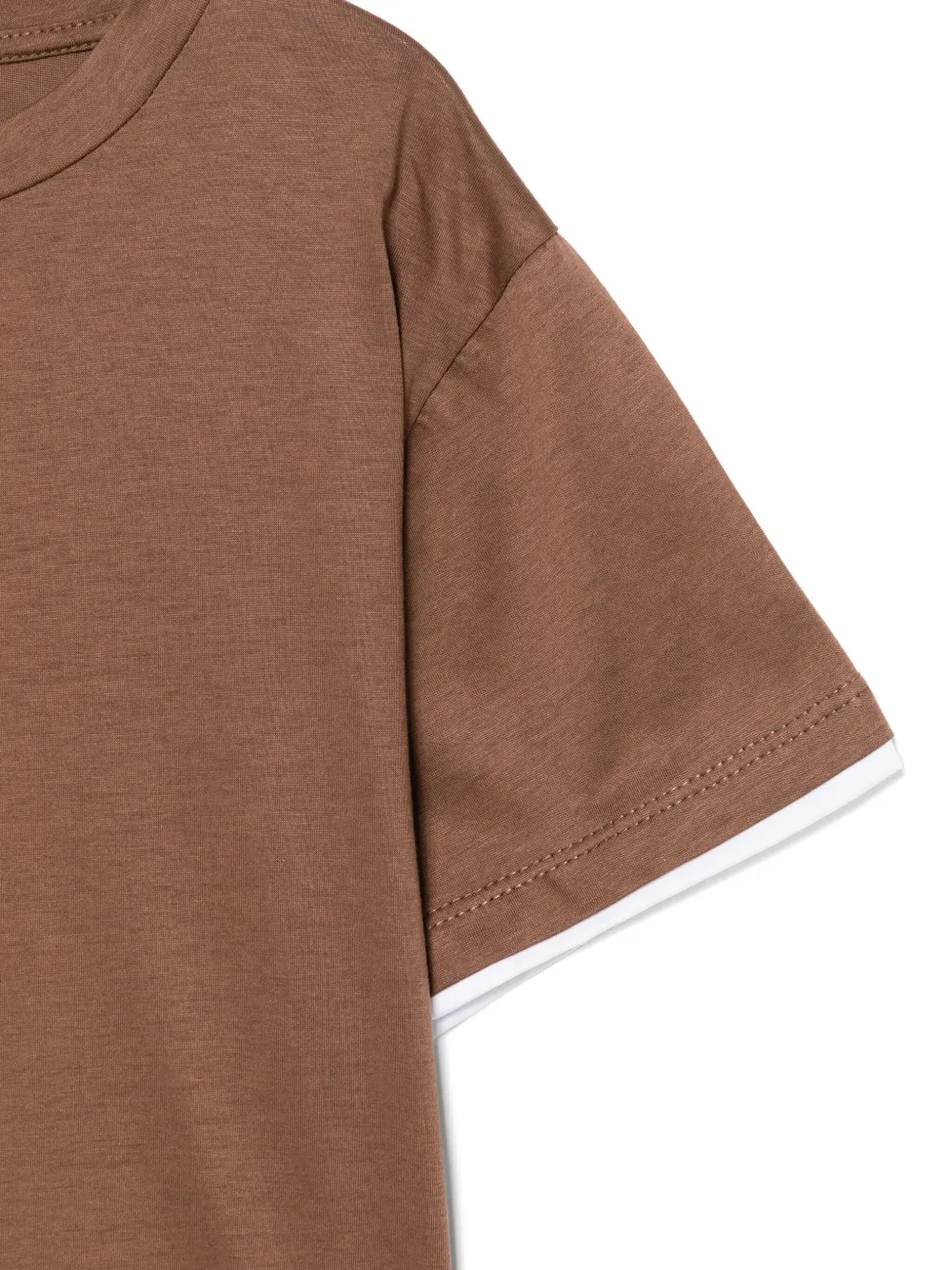 Paolo Pecora Kids Zacht jersey T-shirt Bruin