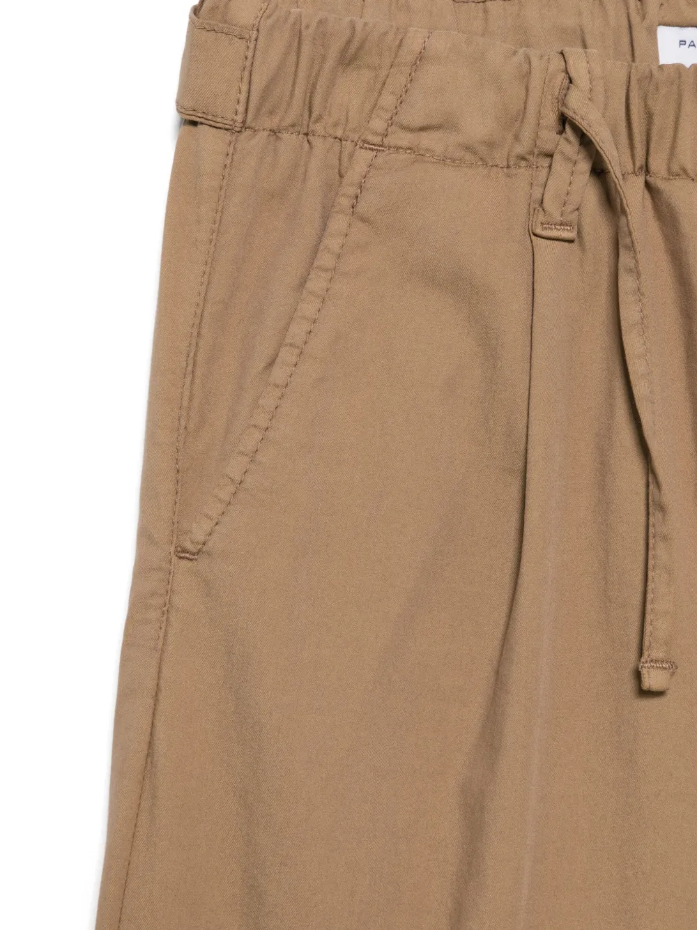 Paolo Pecora Kids Broek met trekkoordtaille Beige