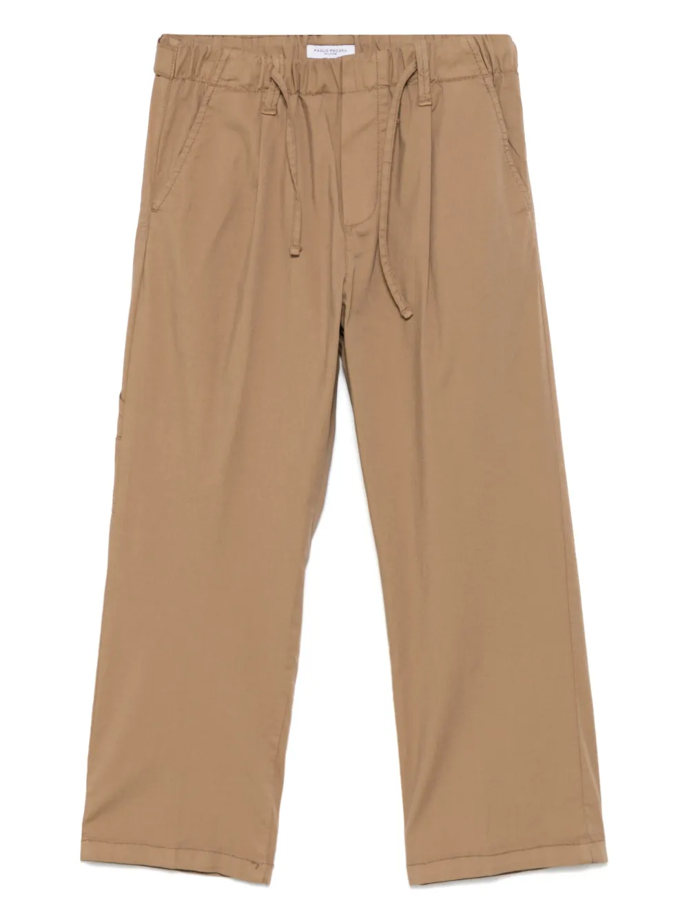 Paolo Pecora Kids Broek met trekkoordtaille Beige