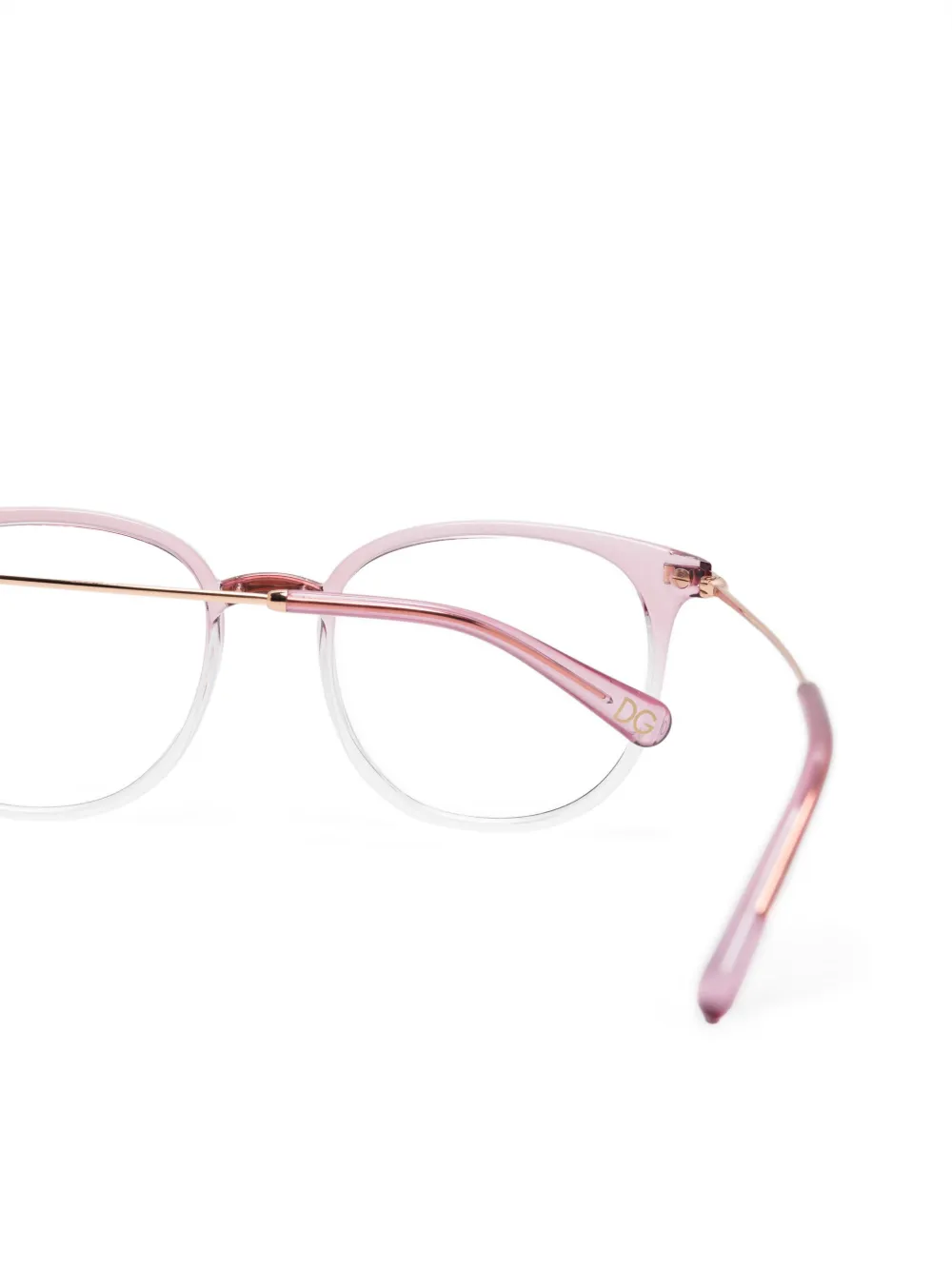 Dolce & Gabbana Eyewear Bril met rond montuur Roze