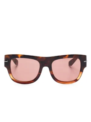 Dolce & Gabbana Eyewear ロゴプレート サングラス | ブラウン
