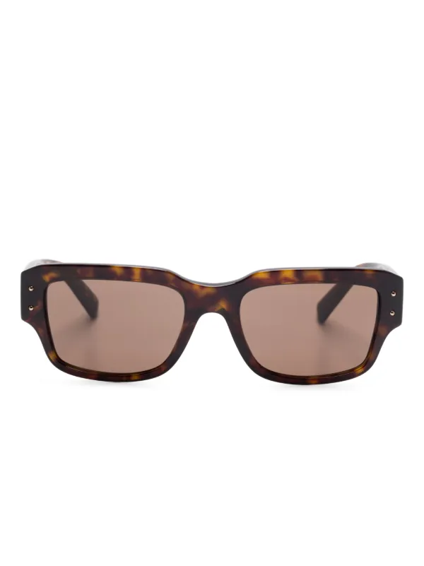 【美品】DOLCE & GABBANA ロゴプレート サングラス ブラウン Dolce & Gabbana Eyewear ロゴプレート サングラス | ブラウン