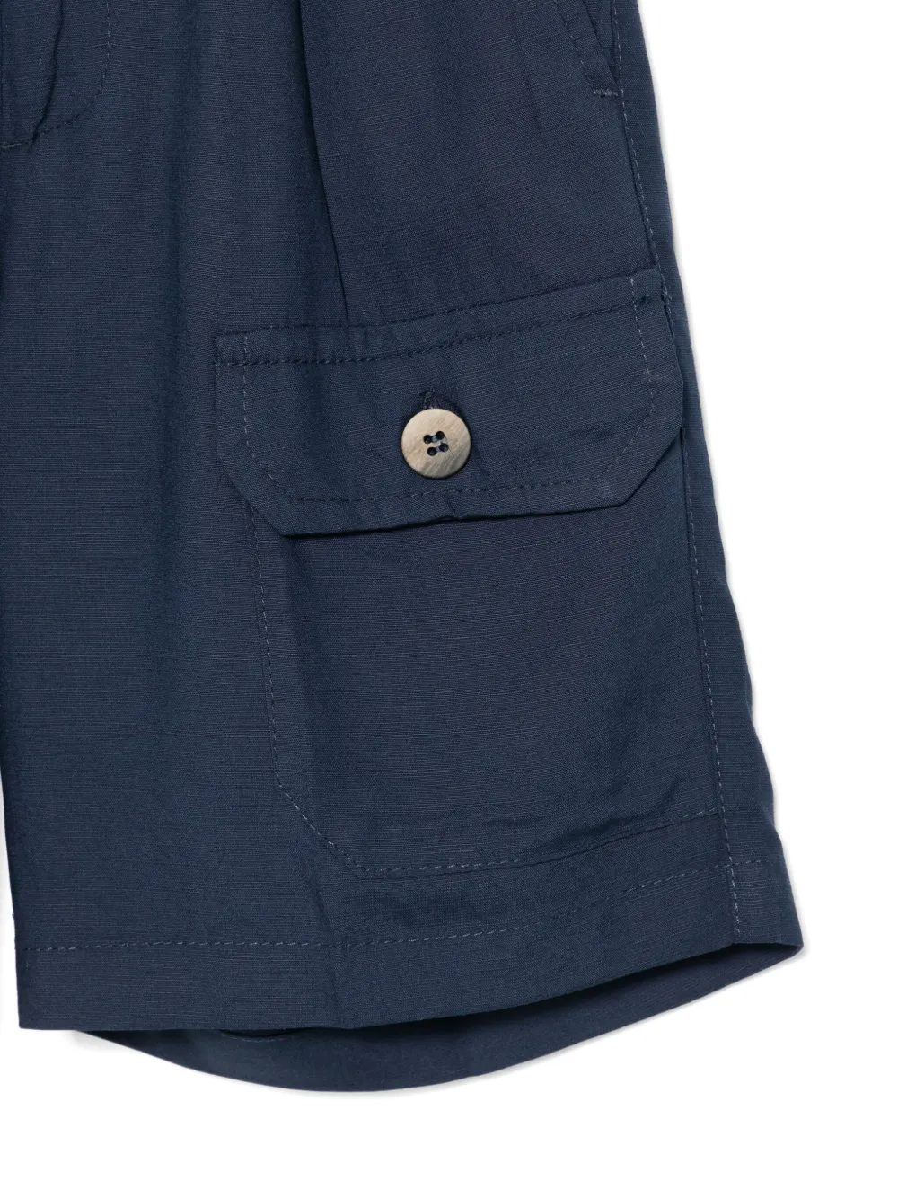 Paolo Pecora Kids Geplooide shorts Blauw